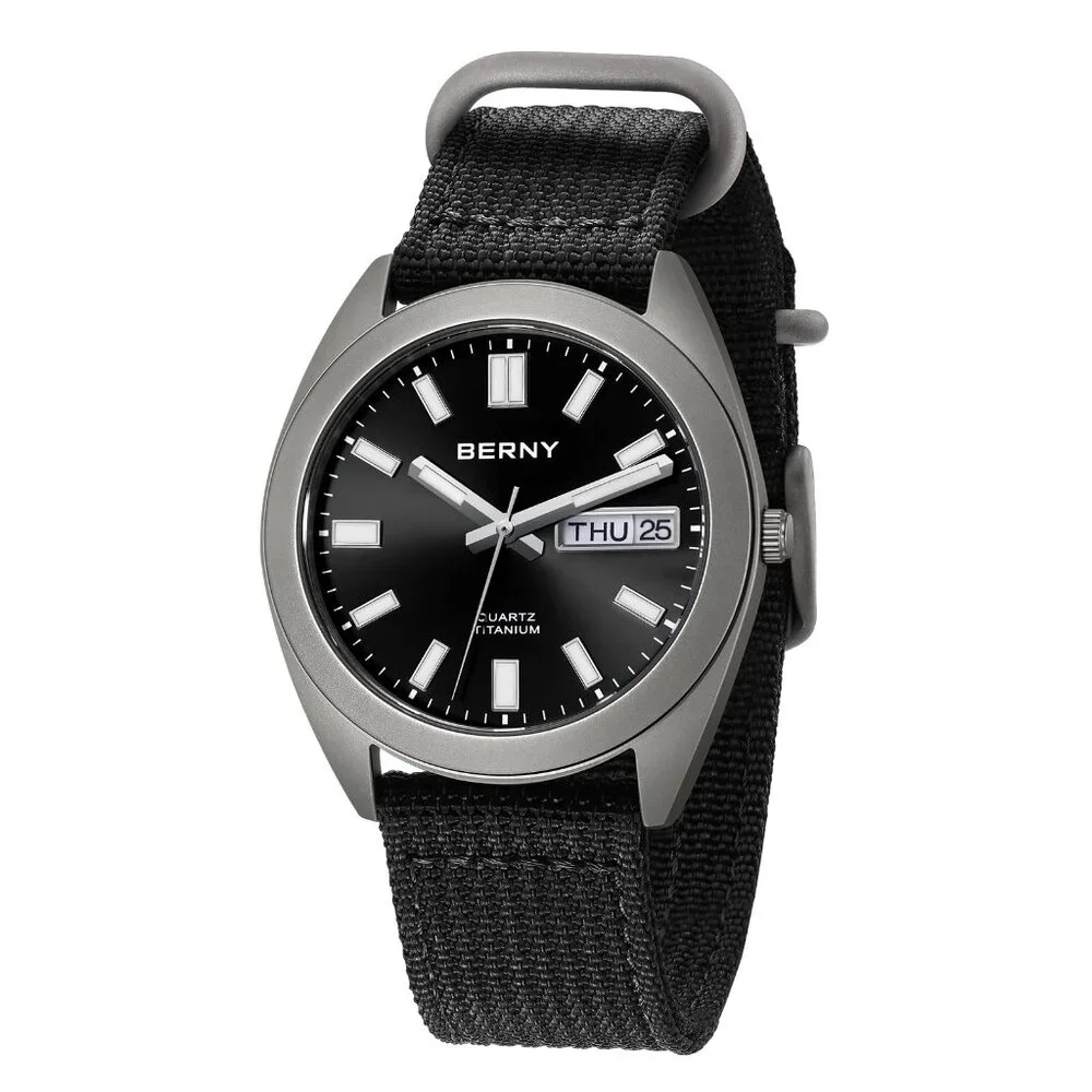 Men's Titanium Watch Japanese Quartz Movement 10ATM Waterproof Luminous